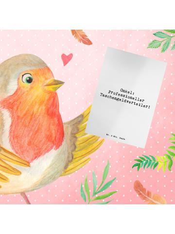 Mr. & Mrs. Panda Grußkarte Onkel: Professioneller Taschengeldver... in Weiß