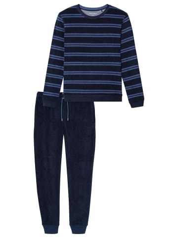 Schiesser Schlafanzug Casual Nightwear in Dunkelblau
