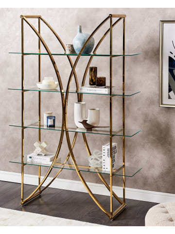 Beliani Bücherregal HOLLOW in Gold - (W) 120 x (H) 175 x (L) 34 cm