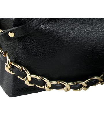 Toscanto Leder Umhängetasche, Citytasche Toscanto Tasche schwarz ca. 25cm