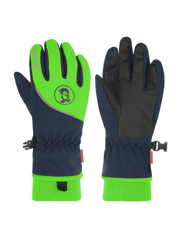 Trollkids Handschuhe "Trolltunga" in Marineblau / Hellgrün