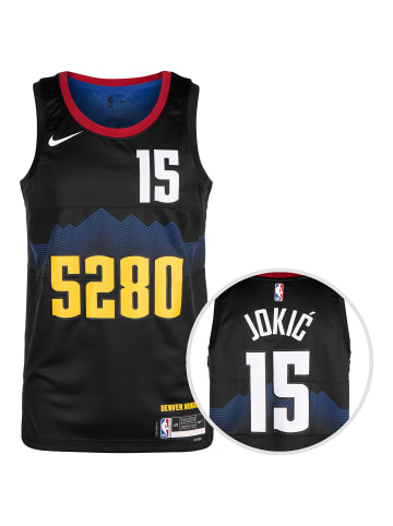Nike Performance Basketballtrikot NBA Denver Nuggets Nikola Jokic City Edition 2023/24 in schwarz
