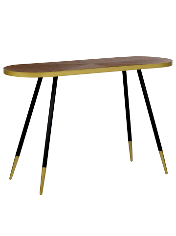 Beliani Konsolentisch RAMONA in Braun/Gold/Schwarz - (W) 121 x (H) 72 x (L) 41 cm