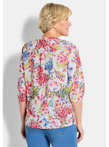 GOLDNER Kurzgröße:  Schlupfbluse mit floralem Muster in bunt / gemustert