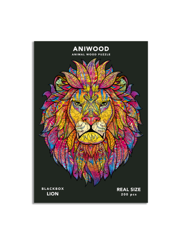 ANIWOOD Puzzle Löwe L 200 Teile, Holz (28,4 x 35,0 x 0,5 cm) in Mehrfarbig