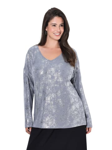 Ulla Popken Shirt in grau melange