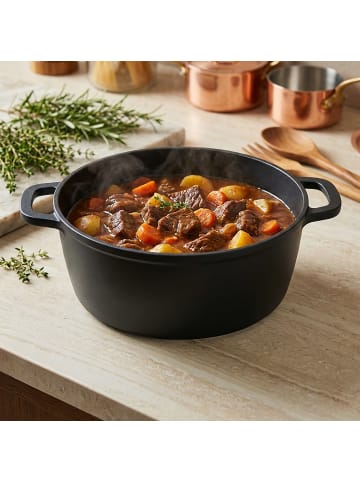 relaxdays Schmortopf in Schwarz - (H)11 x Ø24 cm