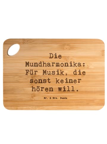 Mr. & Mrs. Panda Holzbrettchen Spruch Musik Mundharmonika mit Sp... in Braun