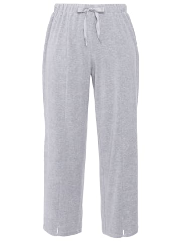 Ulla Popken Loungewear Hose in hellgrau mélange