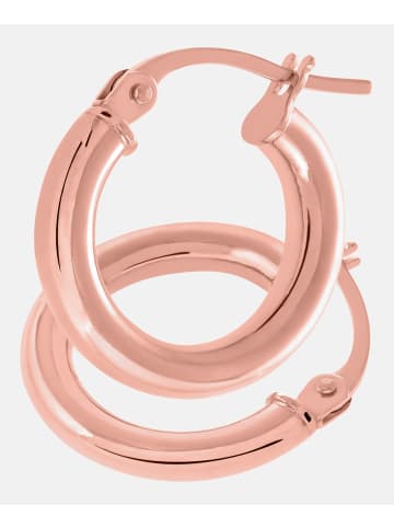 Diamant L'éternel Creolen aus 375 Roségold in Roségold
