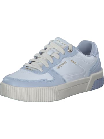 Skechers Schnürschuhe in WHITE BLUE TRIM