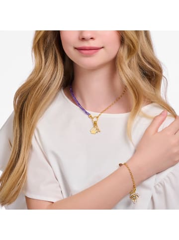 Thomas Sabo Member Charm-Kette Mit Gliedern Und Imitiertem Amethyst in gold, violett