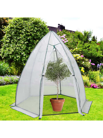 relaxdays Überwinterungszelt in Transparent - (B)180 x (H)185 x (T)160 cm