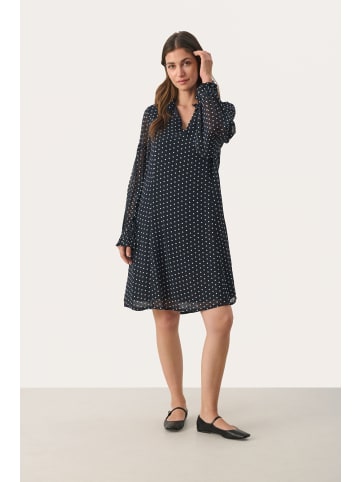 PART TWO Kleid BotellaPW Lockere Passform in Dark Navy Dot