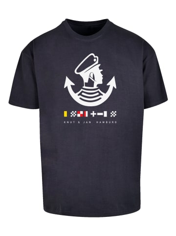 F4NT4STIC Herren T-Shirt Oversized Knut & Jan Hamburg Logo in marineblau