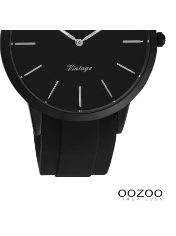 Oozoo Analog-Armbanduhr Oozoo Vintage Series schwarz groß (ca. 42mm)