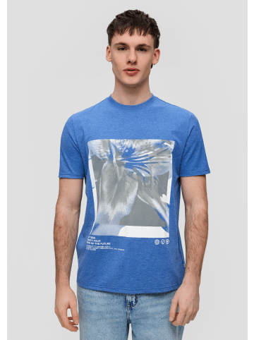 QS T-Shirt kurzarm in Blau