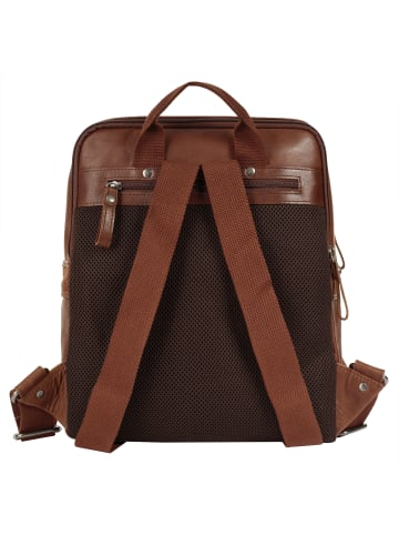 Sansibar Rucksack echt Leder in cognac