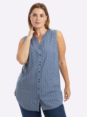 sheego Webtop in bleu-rauchblau-bedruckt