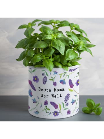 Mr. & Mrs. Panda Pflanzenkübel groß Beste Mama der Welt mit Spruch in Weiß