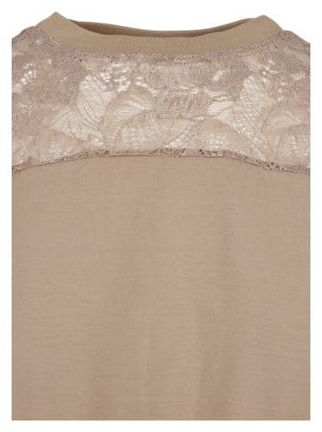 Urban Classics Urban Classics Damen Ladies Lace Tee Dress in softtaupe