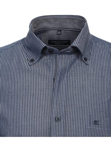 CASAMODA Kurzarm Business Hemd für Herren in blau