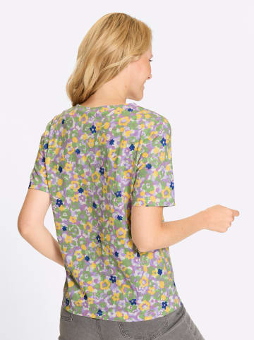 Sieh an! Kurzarmshirt in orchidee-reseda-bedruckt