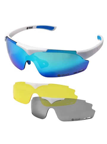 YEAZ SUNUP set magnet-sport-sonnenbrille in mattweiß