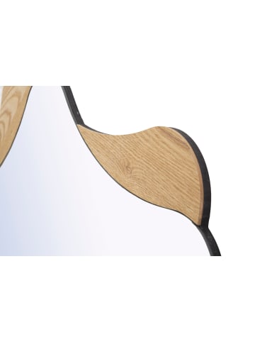 Mauro Ferretti Brauner, sternförmiger Wandspiegel aus Holz, Ø 80 x 1 cm