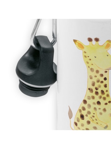 Mr. & Mrs. Panda Kindertrinkflasche Giraffe Zufrieden ohne Spruch in Weiß