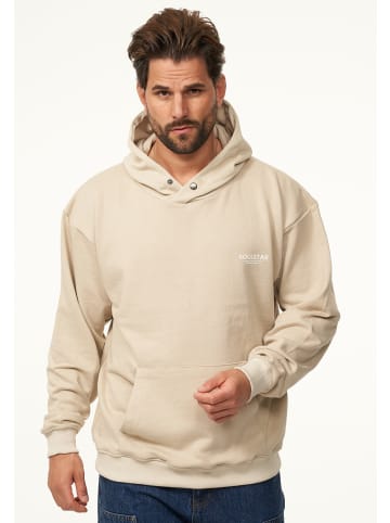 SOULSTAR Kapuzenpullover - S2ANSAN Oversize Hoodie mit Button Sweater in Stone