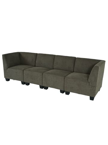 MCW Modular 4-Sitzer Sofa Moncalieri, Braun, hohe Armlehnen