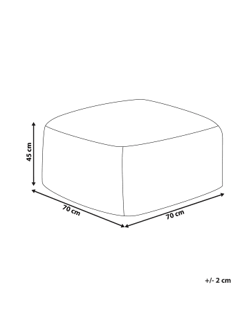 Beliani Pouf TUKKI in Beige - (W) 70 x (H) 45 x (L) 70 cm