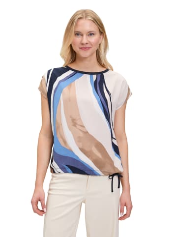 BETTY & CO Casual-Shirt mit Print in Nature/Blue