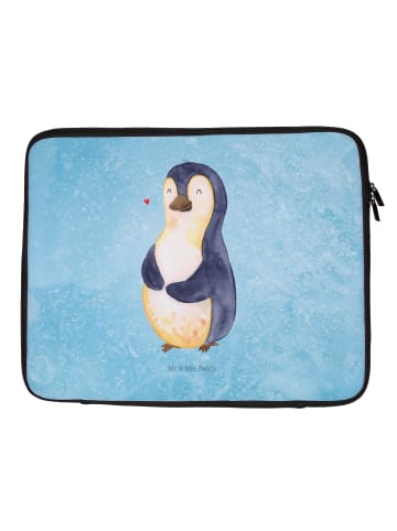 Mr. & Mrs. Panda Laptop Tasche Pinguin Diät ohne Spruch in Eisblau