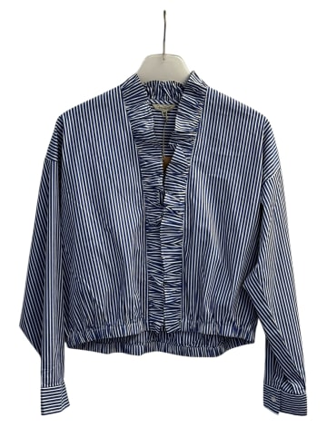 Herrlicher CATHINA POPLIN STRIPED in Marine/Weiss Gestreift