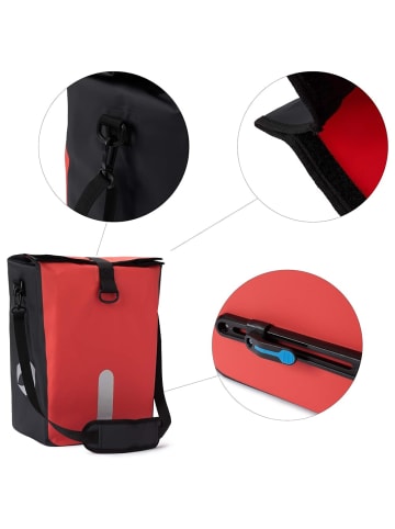 #DoYourSports Wasserdichte Fahrradtasche Roll-Top 21 L rot  rot