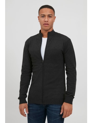 INDICODE Strickjacke IDErnoldo 35537MM Feinstrick Zip-Jacke in grau melange