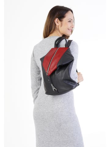Cluty Rucksack echt Leder in rot