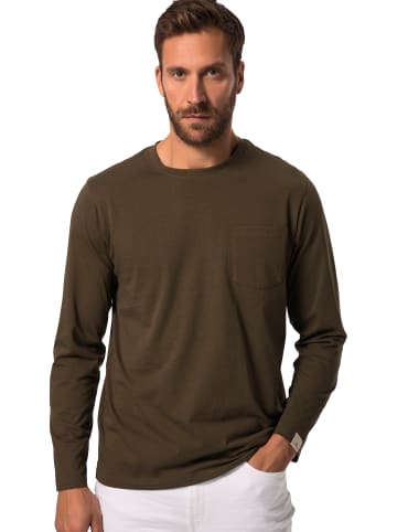 JP1880 Kurzarm T-Shirt in tannengrün