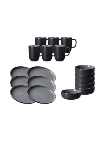 Ritzenhoff & Breker 18er Set Frühstücksservice Jasper in schwarz
