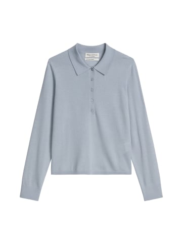 Marc O'Polo Feinstrick-Poloshirt regular in Grey Horizon