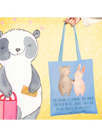 Mr. & Mrs. Panda Tasche Freund fürs Leben mit Spruch in Sky Blue
