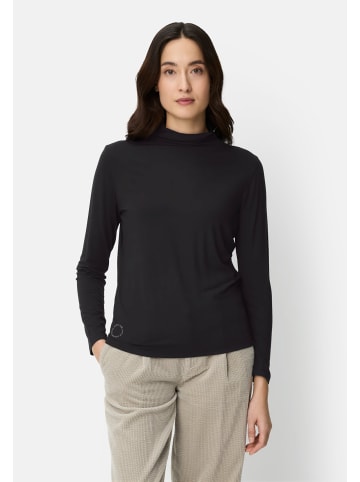 Camel Active Langarmshirt mit Stehkragen in Kaviar