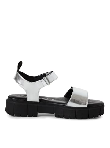 Tamaris Plateau Sandaletten in Silber