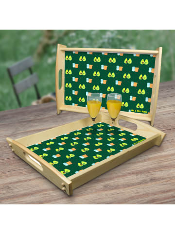 Mr. & Mrs. Panda Dekotablett Avocado Pärchen ohne Spruch in Grün