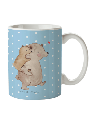 Mr. & Mrs. Panda Tasse Papa Bär ohne Spruch in Blau Pastell