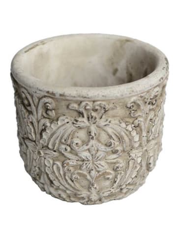 AltoBelli Blumentopf PERUGIA Beige Grau Zement Rund 17x14 cm