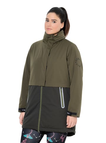 Ulla Popken Mantel in olivgrün