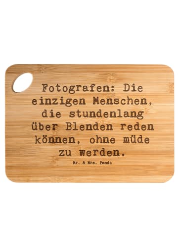 Mr. & Mrs. Panda Frühstücksbrettchen Spruch Fotografen Gespräche... in Braun